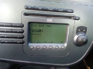 Seat Radio Code Screen