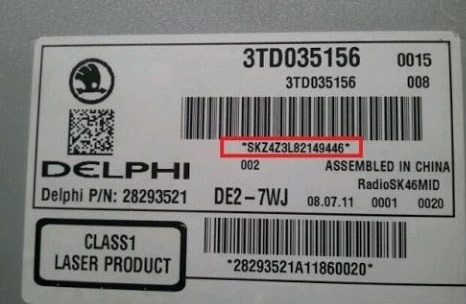 Skoda Radio Serial Number