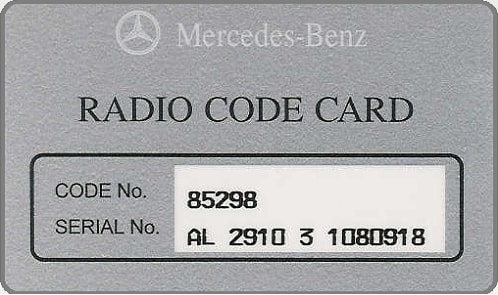Mercedes Radio Card