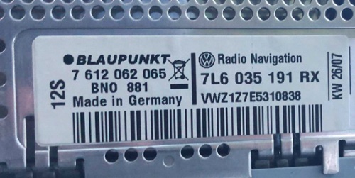 Blaupunkt Serial Number