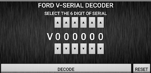 Ford V Series Radio Code Calculator