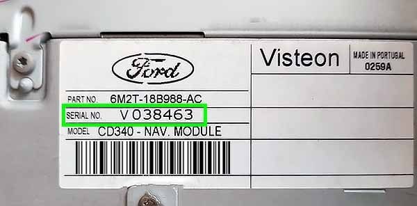 Ford V Series Radio Serial Combination