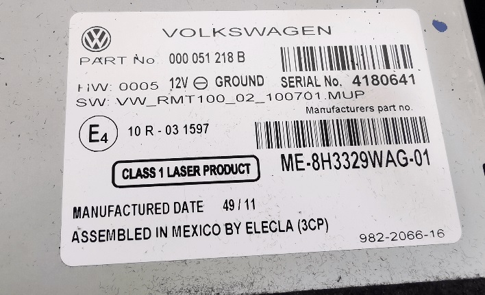 Polo Vivo Serial Number